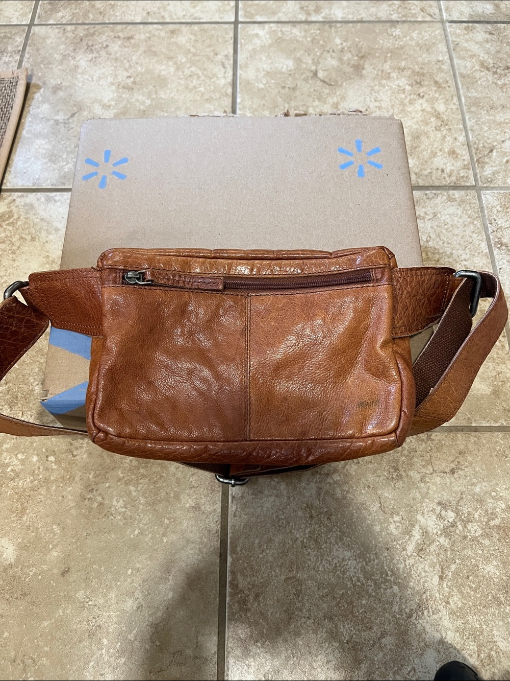 Spikes&Sparrow Brown Leather Belt Bag Men's/Unisex Crossbody Pouch - Picture 3 of 10